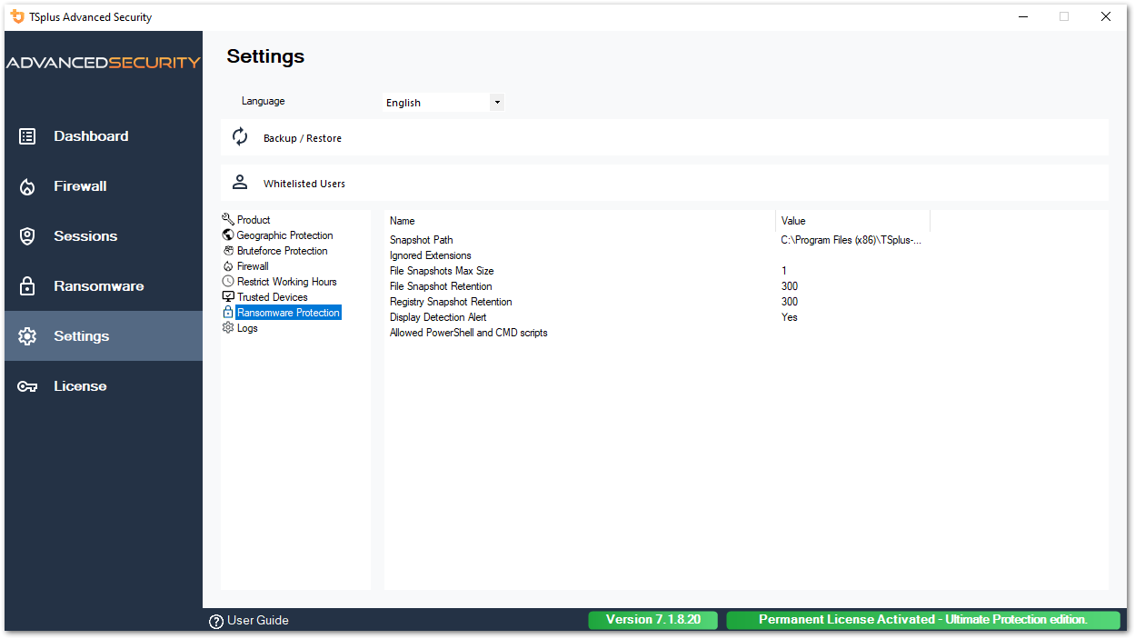 Advanced Ransomware Settings 1