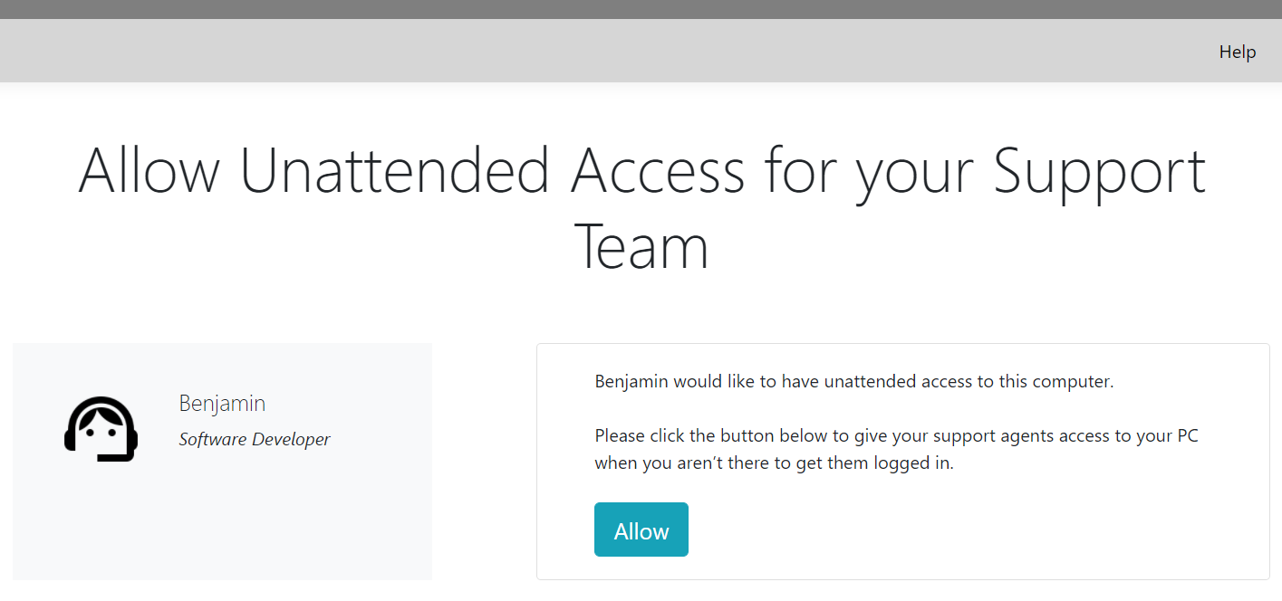 Add Computer URL page