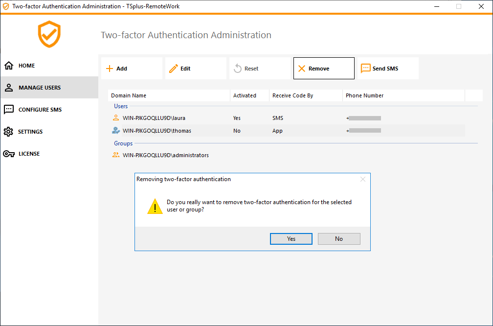 Remove Users and Groups