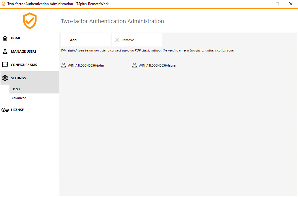 Two-factor Authentication-Settings