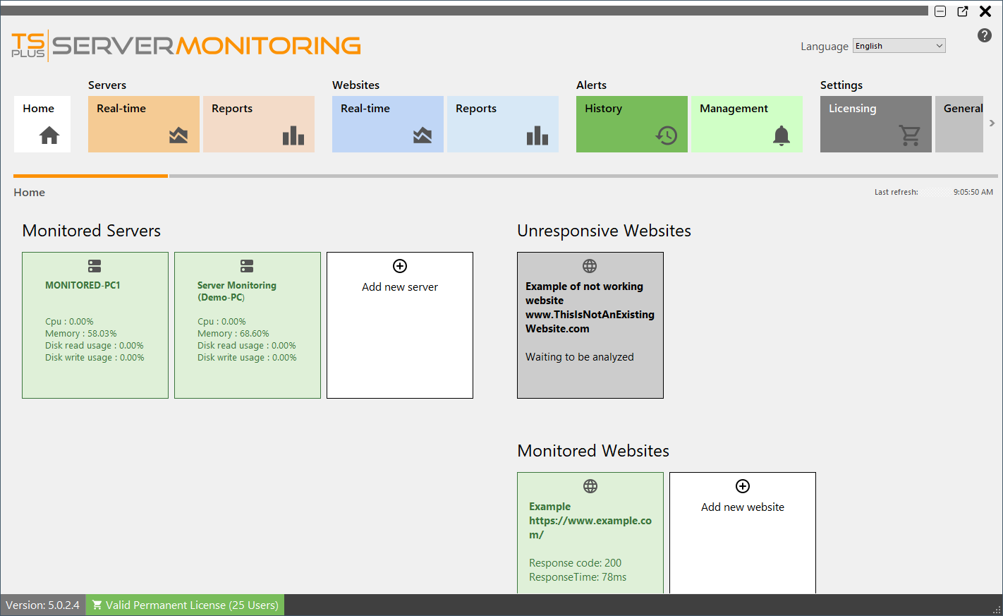 Websites Managament Screenshot 3